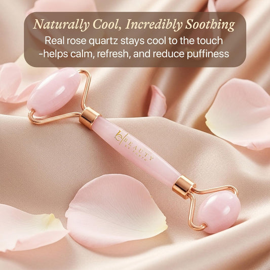 Rose Quartz Face Roller - Relaxation Gifts for Women, Skin Care Tools for Fine Lines and Wrinkles, Teenage Girl Gifts, Beauty Gift Ideas, Face Massager Tools, Facial Tool, Self Care Gift for Women