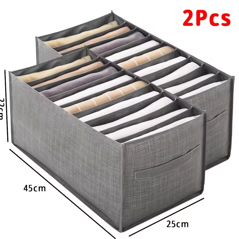 Clothes Organizer Trousers Clothing Jeans Storage Box Wardrobe Closet Organization Underwear Bra Socks Compartment Box Cabinet