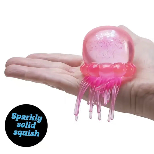 Jellyfish Squeeze Stress Ball, Soft Fidget Toy for Anxiety Relief, Quiet Sensory Play for Kids & Adults&Sports