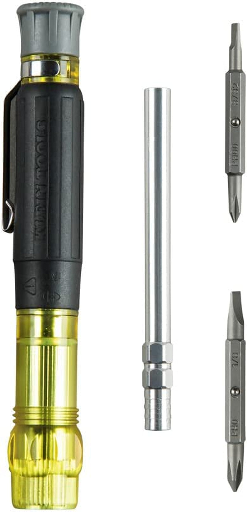 32614 Multi-Bit Precision Screwdriver Set, 4-In-1 Electronics Pocket Screwdriver, Professional Phillips and Slotted Bits, EDC