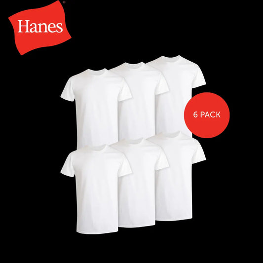 Hanes Men'S Cotton Undershirt Super Value Pack Moisture-Wicking White Underwear Multi Comfortable Fit Soft Stretch Fabric Breathable