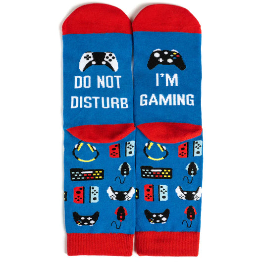 Do Not Disturb I'M Gaming Socks, Men Gifts Ideas Valentines Day Kids Valentine Boy Gamer Sock Gift for Mens Dad Father