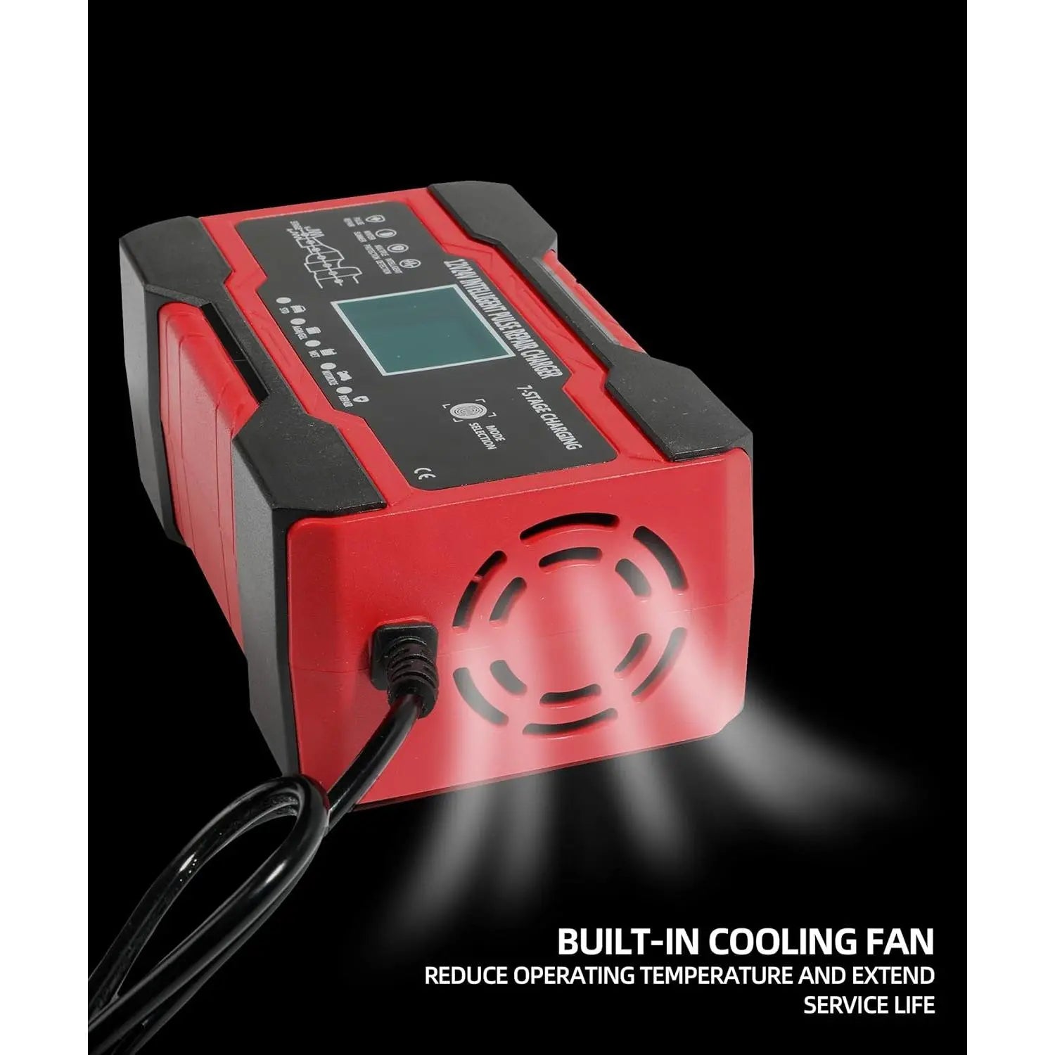 8-Amp Charger,12V and 24V Fully Automatic Charger, Desulfator with Temperature, Trickle Charger for Lawn Mower Boat