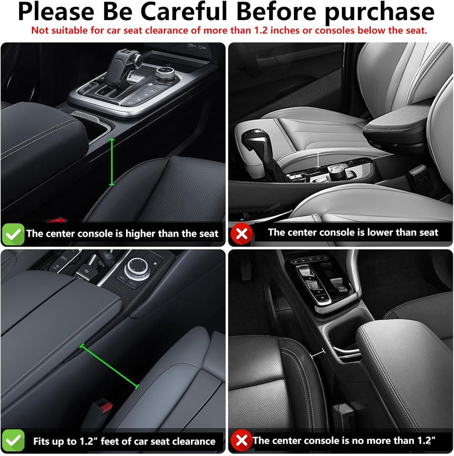 Anti-Drop Car Seat Gap Filler Organizer, Premium Leather Console Organizer, Easy Access to Phone/Keys, Universal Fit for Car SUV Truck Multi-Purpose Essentials Organizer(2Pc)