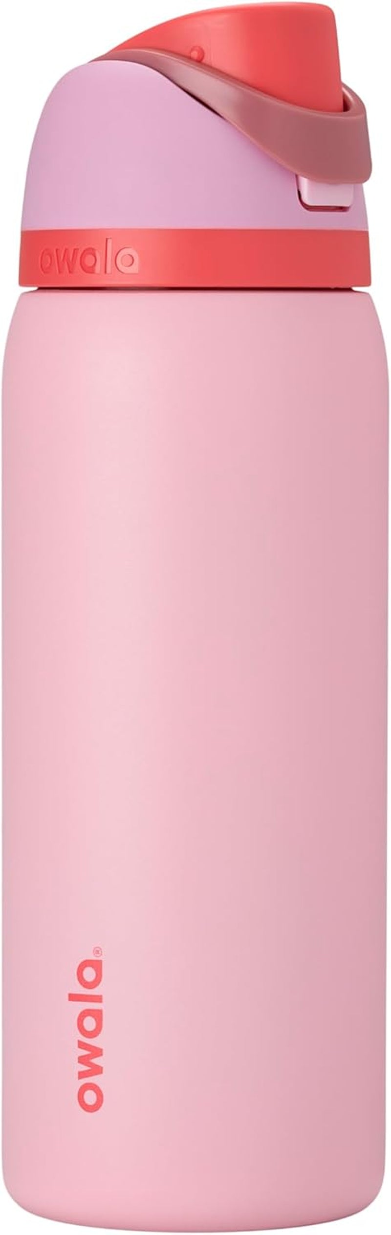 Freesip Insulated Stainless Steel Water Bottle with Straw for Sports and Travel, Bpa-Free Sports Water Bottle, 32 Oz, Pink, Angel Food Cake