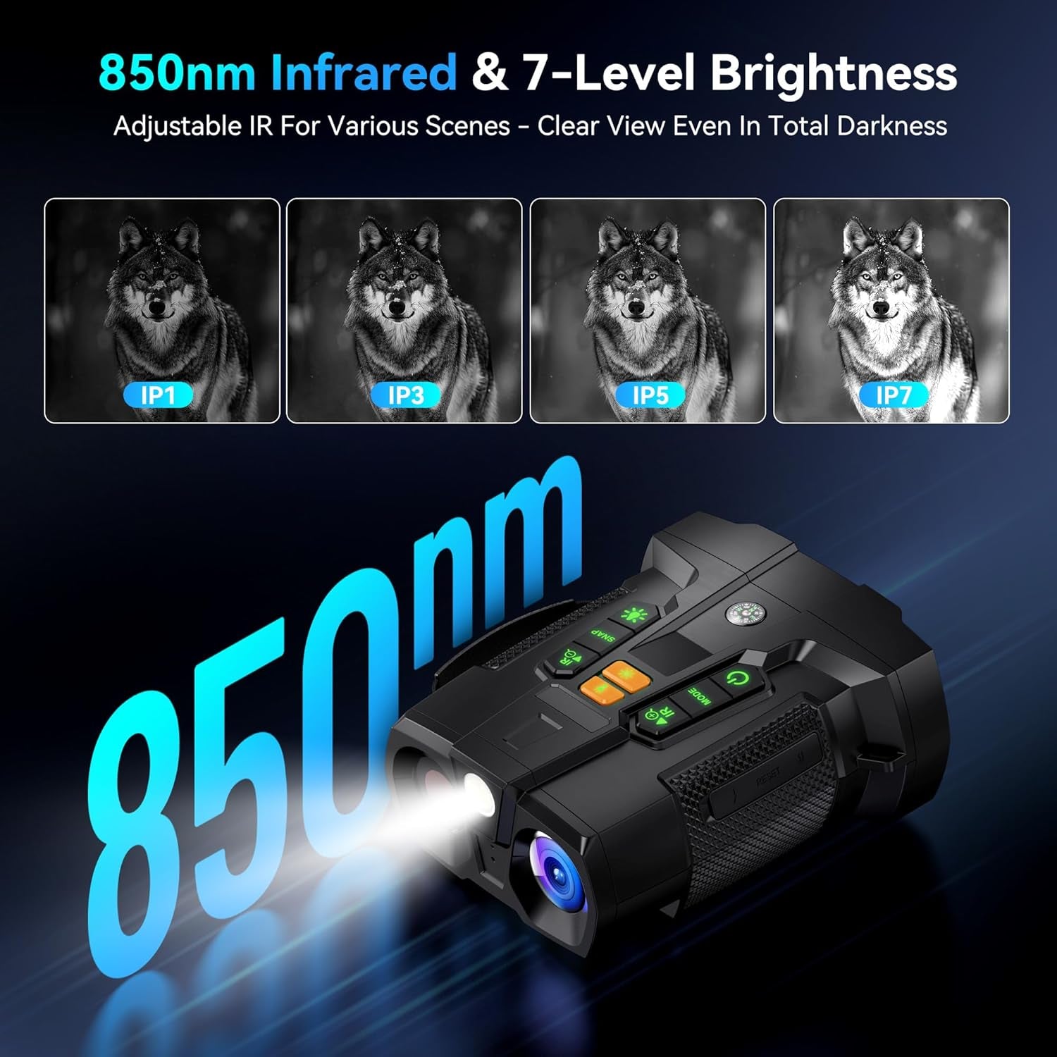 4K Night Vision Goggles for Adults: 4.5" HD Large Screen Digital Night Vision Device with 5000Mah Battery - Outdoor Exploration & Camping Gear Gifts for Men Husband