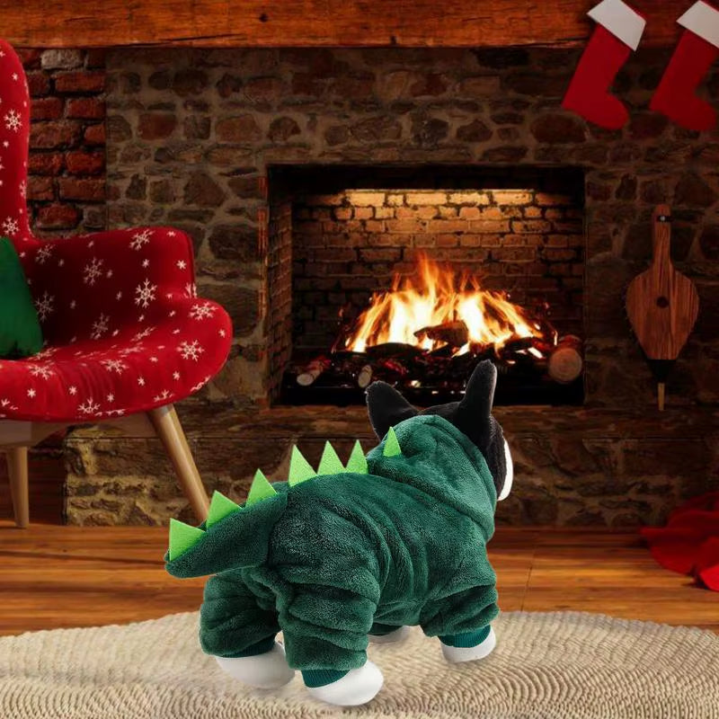 Adorable Dog Dinosaur Costume Hoodie - Soft, Warm, and Perfect for Playful Pets!