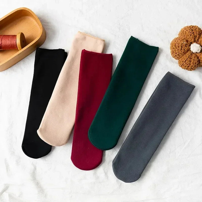 1-20Pairs Women Winter Warm Short Socks Thick Thermal Cashmere Wool Nylon Velvet Floor Socks for Home Indoor Use Boots Gift