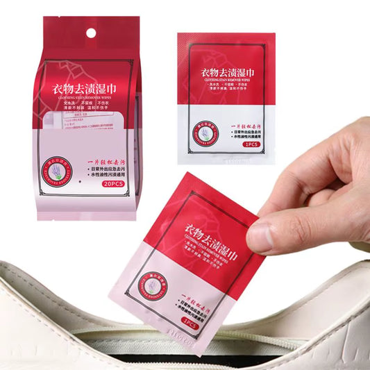 Clothes Stain Removal Wet Wipes No Washing Cleaning Dirt and Oil Removal Wipes Small White Shoes Jacket Dirt Removal Wet Wipes