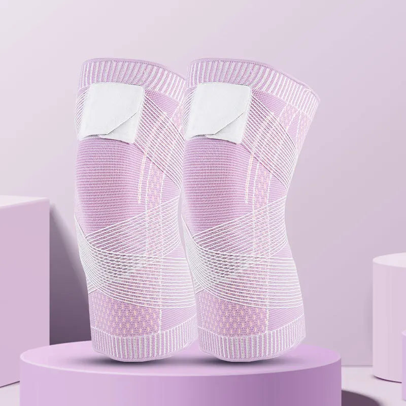 1 Pair Sports Kneepad Men Women Pressurized Elastic Knee Pads Support Fitness Gear Basketball Volleyball Brace Protector Bandage