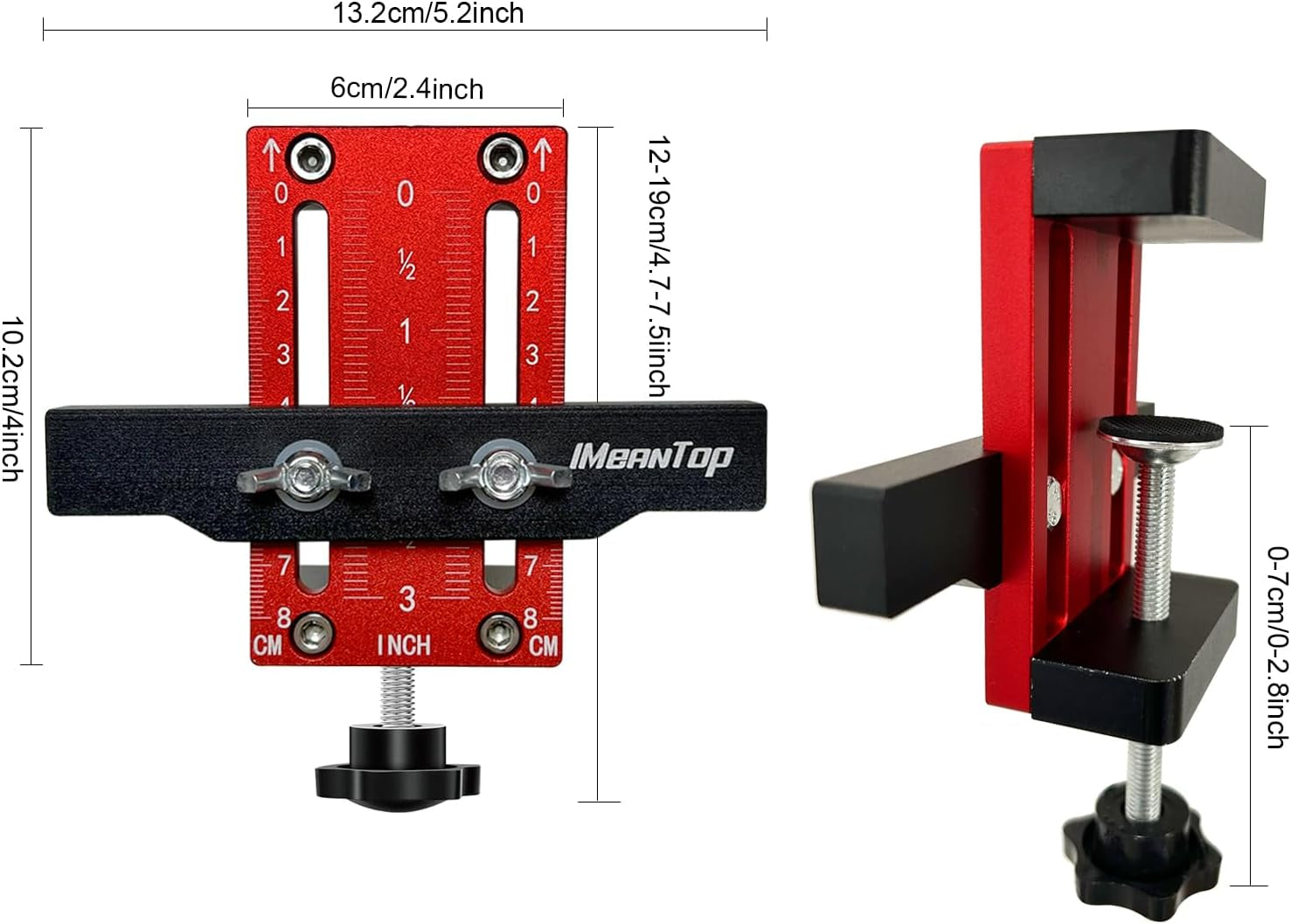 Cabinet Door Installation Positioner Jig Aluminum Alloy Cabinet Hardware Jig Adjustable Cabinet Door Mounting Jig Cabinet Installation Tools for Most Cabinet Doors