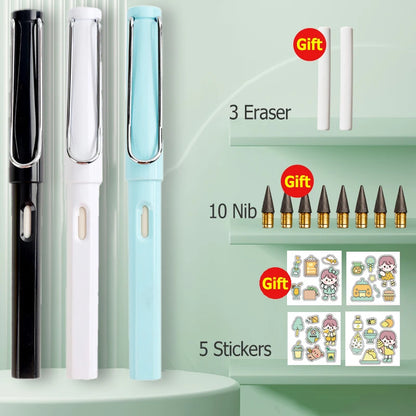 HB Eternal Pencil Set Mechanical Pencil Super Cheap No Need to Sharpen Easy to Wipe DIY Kawaii Korean Stationery School Supplies