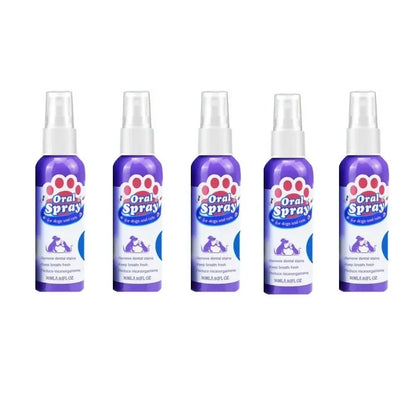 Pet Teeth Cleaning Spray Oral Care Remove Tooth Stains Keep Fresh Breath for Cats and Dogs Whitening Remove Bad Breath