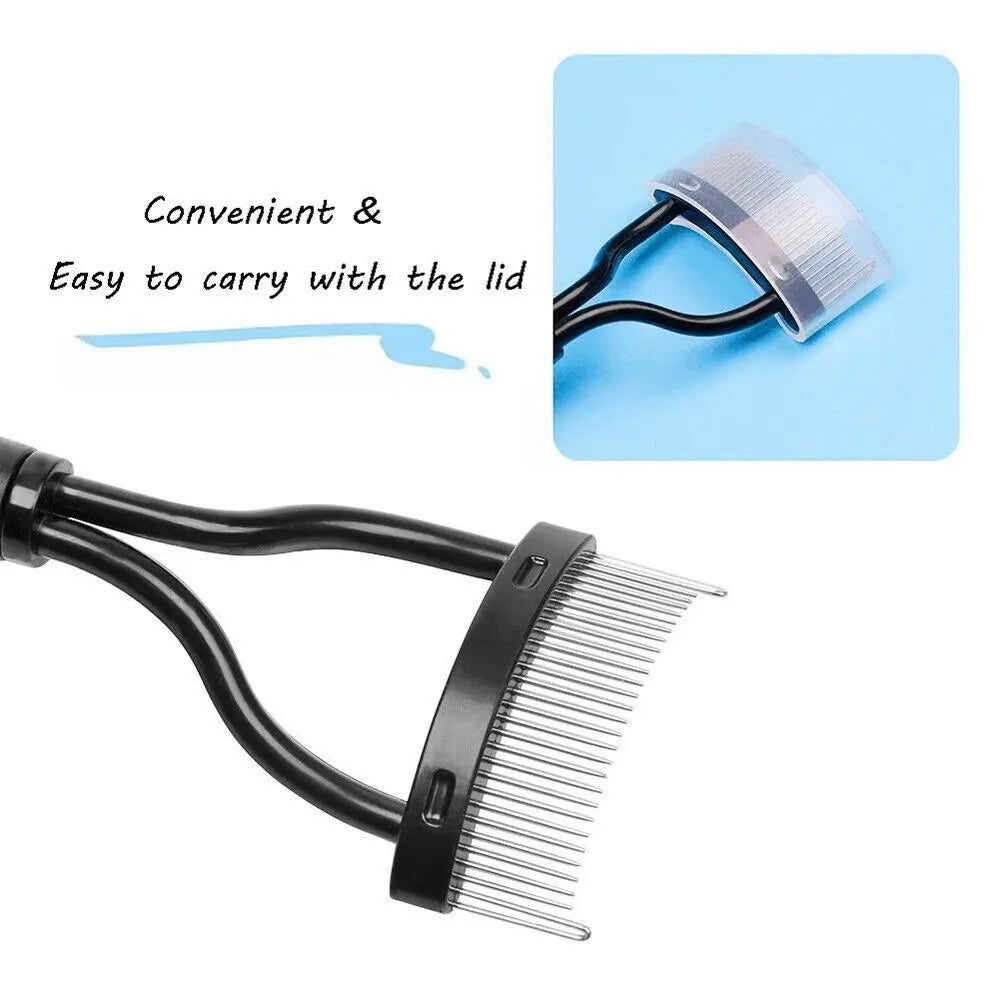 New Metal Brush Eyelash Brush Comb Stainless Steel Black Lash Separator Mascara Lift Curl Makeup Tool Eyelash Curler