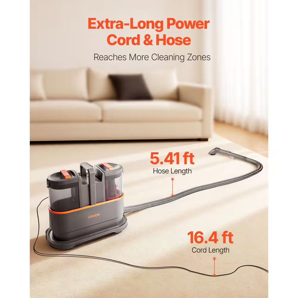 Carpet Cleaner Machine, 50.72 Oz. Clean Water Tank & 27.05 Oz. Dirty Water Tank, Portable Upholstery Shampooer Corded
