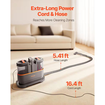 Carpet Cleaner Machine, 50.72 Oz. Clean Water Tank & 27.05 Oz. Dirty Water Tank, Portable Upholstery Shampooer Corded
