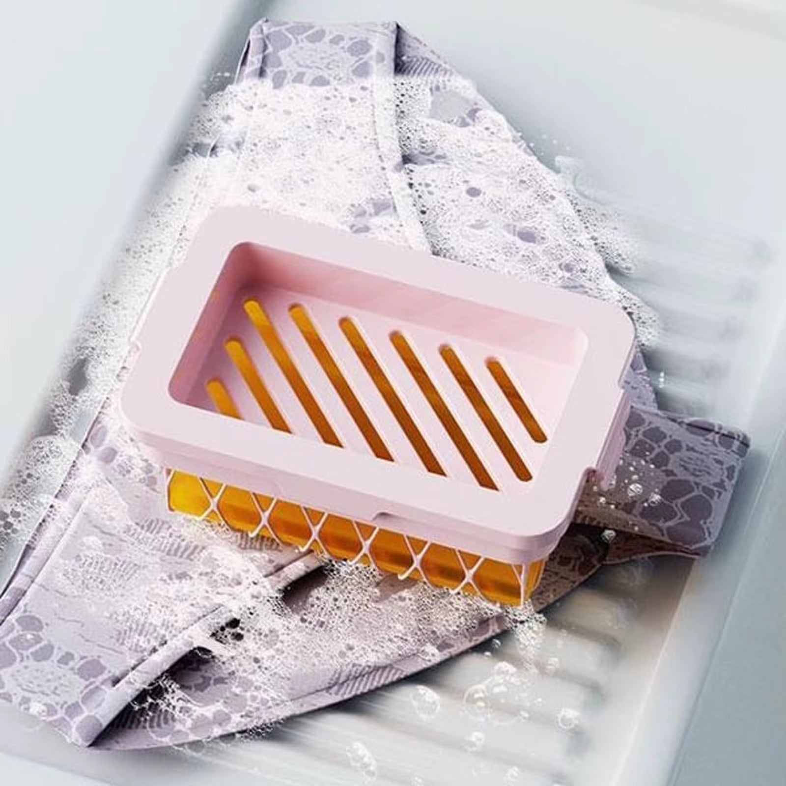 Multifunctional Foaming Soap Box Soap Storage Box High Elastic Mesh Material Bubble Maker Household Laundry Tools