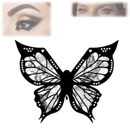 6 in 1 Crease Line Kit Stencil Eyeliner Template to Delineate Eyes Women Eyeshadow Cut Crease Silicone Eye Makeup Stencils Black