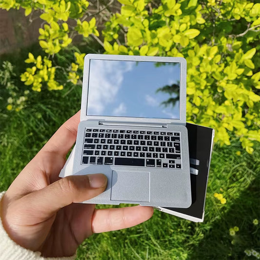 Elevate Your Beauty Routine with the Creative Portable Mini Laptop-Shaped Makeup Mirror - High Quality and Foldable!