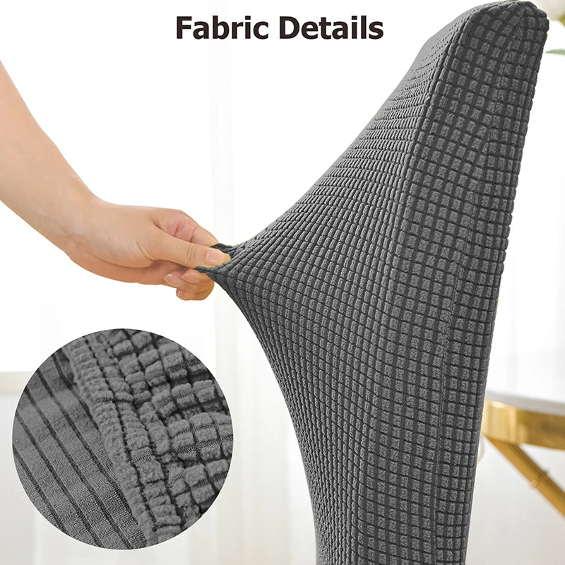 Jacquard Corn Kernel Fabric Chair Cover Universal Size Cheap Chair Covers Stretch Seat Slipcovers for Dining Room Home Decor 1PC