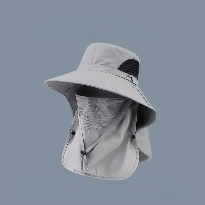 Spring/Summer Fisherman'S Hat Detachable Outdoor Fishing Face Covering Neck Protection Sun Hat