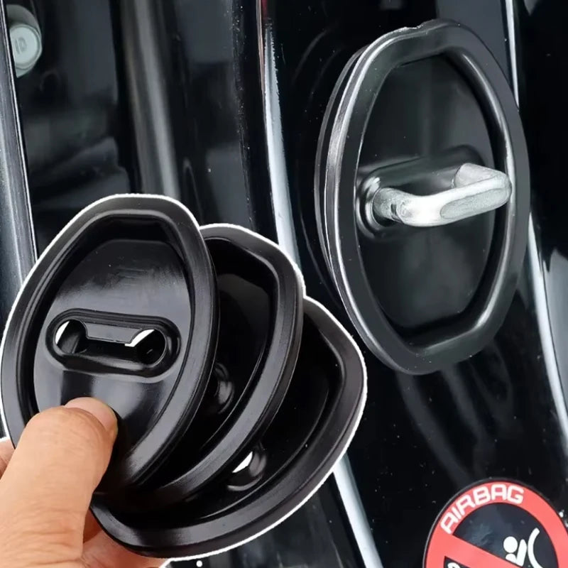 Universal Car Door Slamming Anti-Vibration Silicone Cushioning Mute Shock Absorber Protective Cover Door Latch Protection Pads