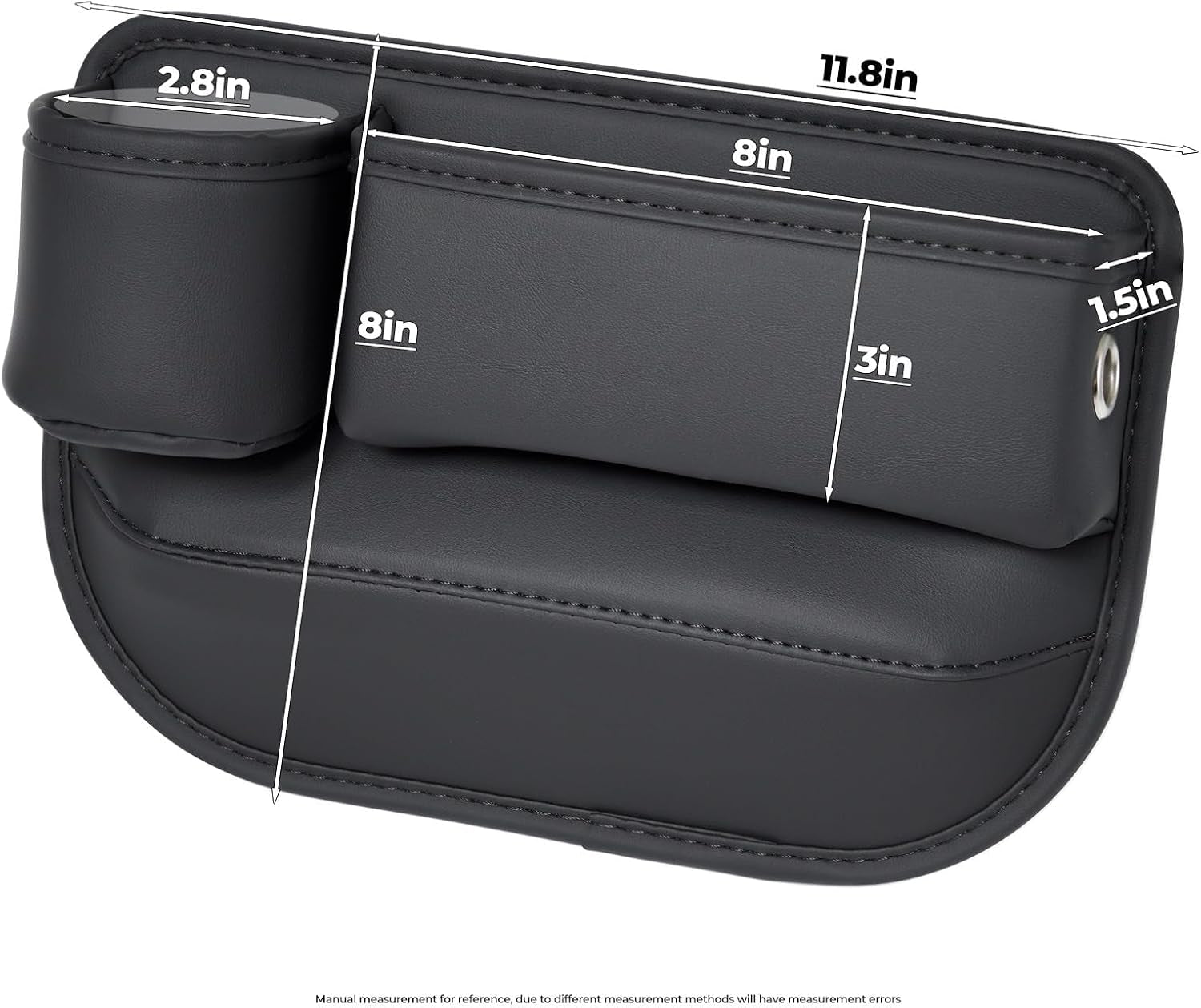 Anti-Drop Car Seat Gap Filler Organizer, Premium Leather Console Organizer, Easy Access to Phone/Keys, Universal Fit for Car SUV Truck Multi-Purpose Essentials Organizer(2Pc)