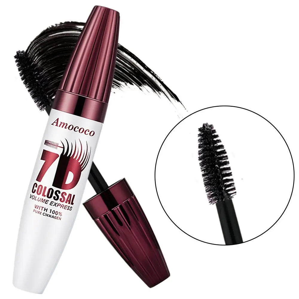 7D Waterproof Volume Mascara Long Lasting Natural Curling Lashes for Professional Eye Makeup Made for Women and Girls 3Pcs*Eyelash
