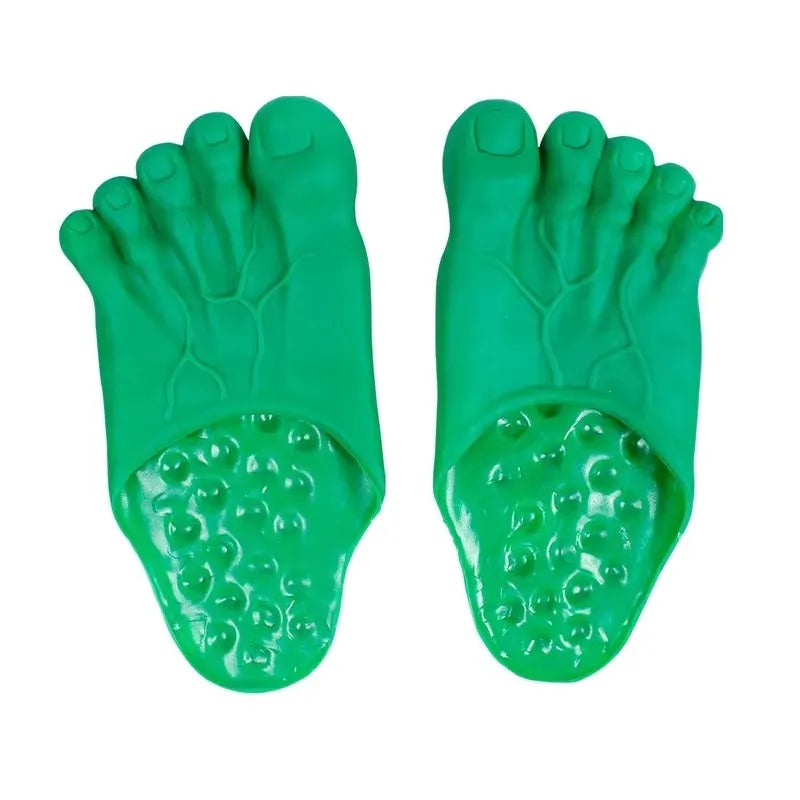 Barefoot Funny Feet Slippers Women Men Hilarious Big Foot Prank Shoes Simulat Five-Finger Toe Bigfoot Slippers Fairy Spoof Shoes