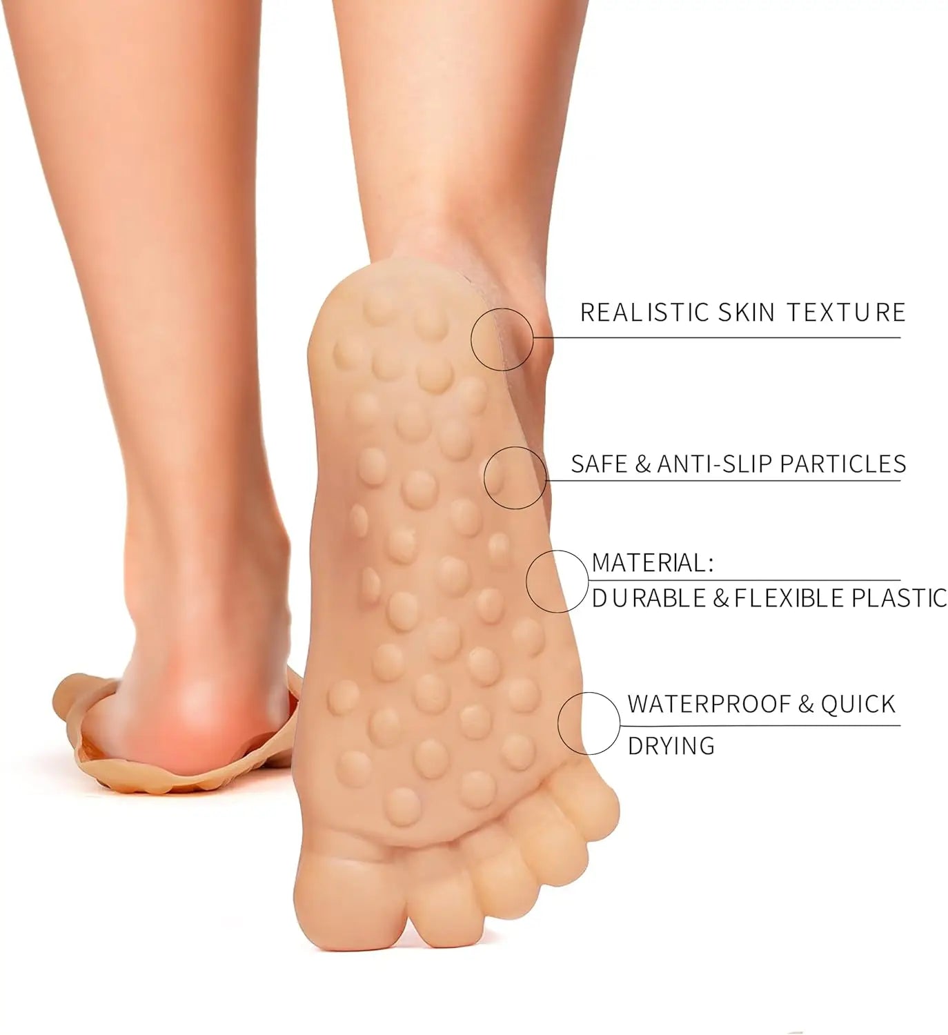 Barefoot Funny Feet Slippers Women Men Hilarious Big Foot Prank Shoes Simulat Five-Finger Toe Bigfoot Slippers Fairy Spoof Shoes