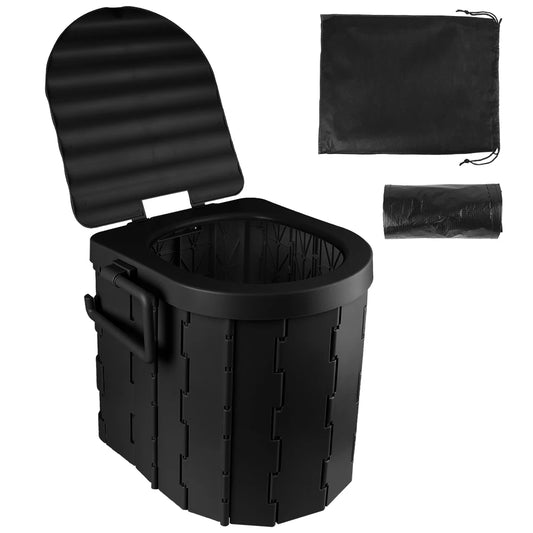 Travel Bucket Toilet Seat Portable Folding Toilet with Lid Emergency Toilet Car Folding Toilets Camping Toilet