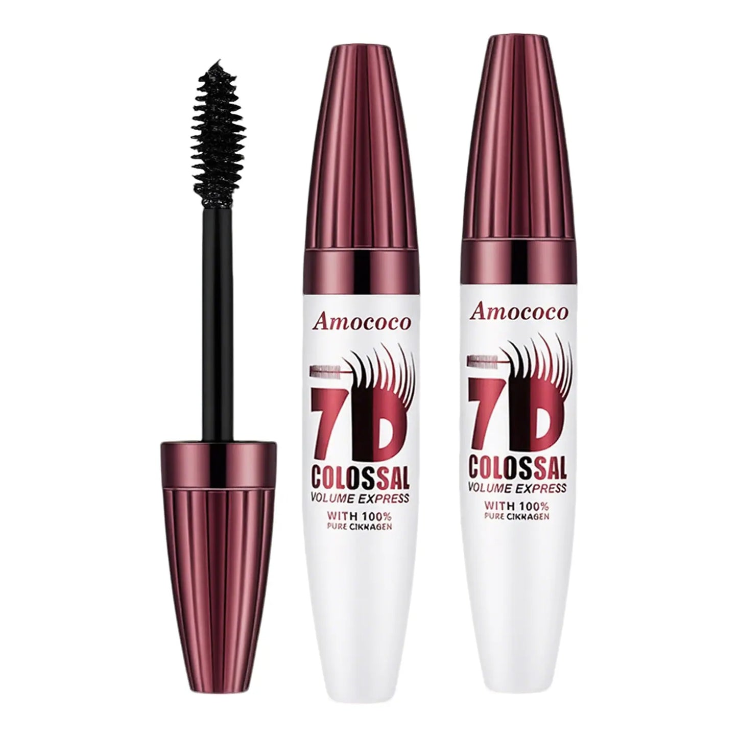7D Waterproof Volume Mascara Long Lasting Natural Curling Lashes for Professional Eye Makeup Made for Women and Girls 3Pcs*Eyelash