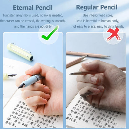 HB Eternal Pencil Set Mechanical Pencil Super Cheap No Need to Sharpen Easy to Wipe DIY Kawaii Korean Stationery School Supplies
