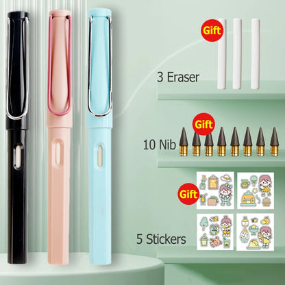 HB Eternal Pencil Set Mechanical Pencil Super Cheap No Need to Sharpen Easy to Wipe DIY Kawaii Korean Stationery School Supplies