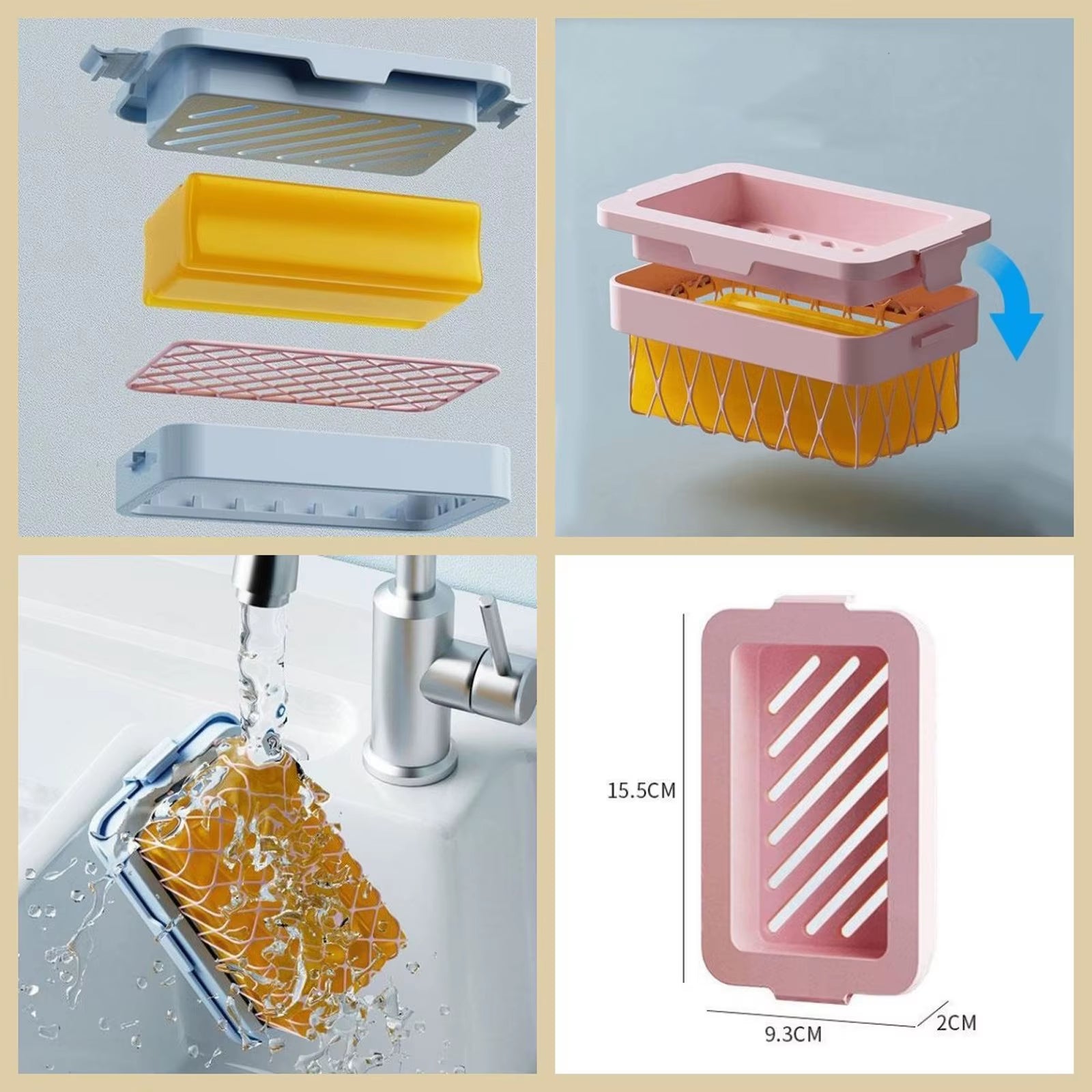 Multifunctional Foaming Soap Box Soap Storage Box High Elastic Mesh Material Bubble Maker Household Laundry Tools