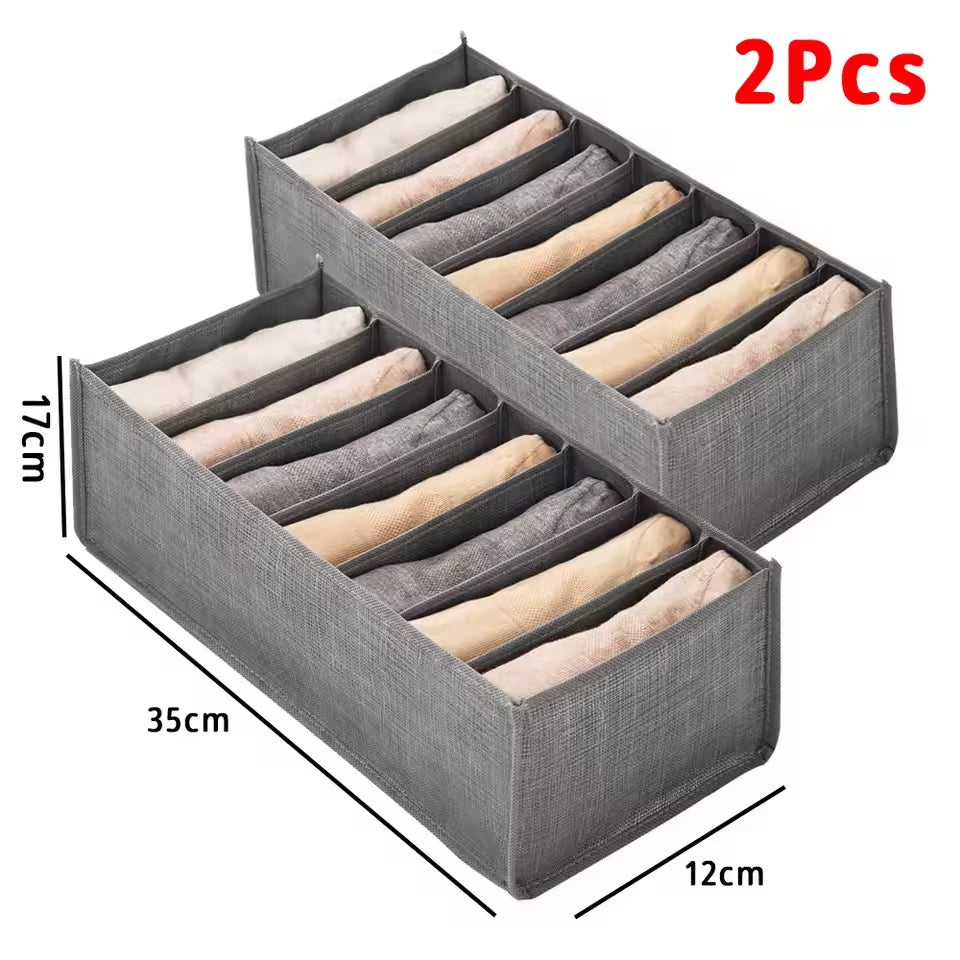 Clothes Organizer Trousers Clothing Jeans Storage Box Wardrobe Closet Organization Underwear Bra Socks Compartment Box Cabinet