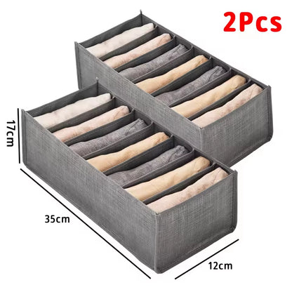Clothes Organizer Trousers Clothing Jeans Storage Box Wardrobe Closet Organization Underwear Bra Socks Compartment Box Cabinet