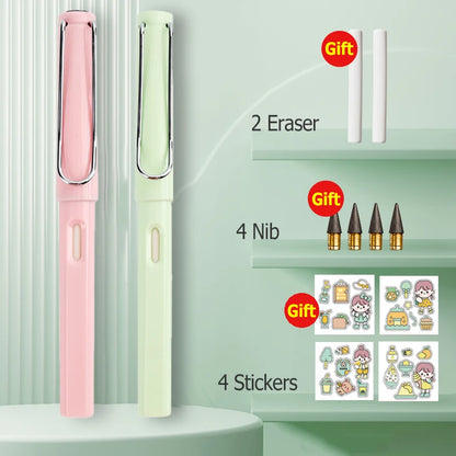 HB Eternal Pencil Set Mechanical Pencil Super Cheap No Need to Sharpen Easy to Wipe DIY Kawaii Korean Stationery School Supplies