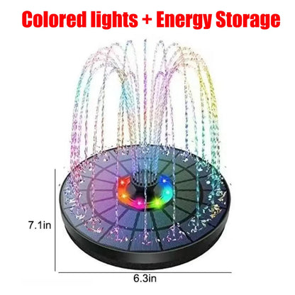 Solar Bird Bath Fountain with 6 Nozzles,Solar Fountain Pump for Bird Bath with Brackets,Solar Powered Floating Water Fountain Pump for Bird Bath,Ponds,Garden,Fish Tank and Outdoor.