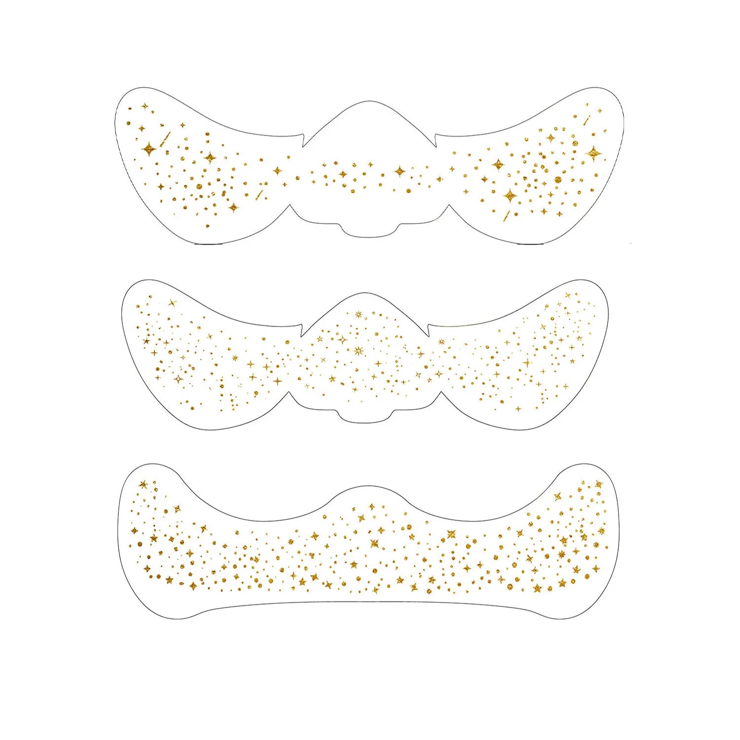 6Pcs Fake Freckle Stickers for Women Waterproof Golden Silver Glitter Temporary Tattoos for Face Makeup Holiday Music Party