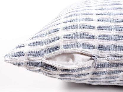 Pleated Please Pillow Cover, Set of 2, 20 by 20 Inches, Navy