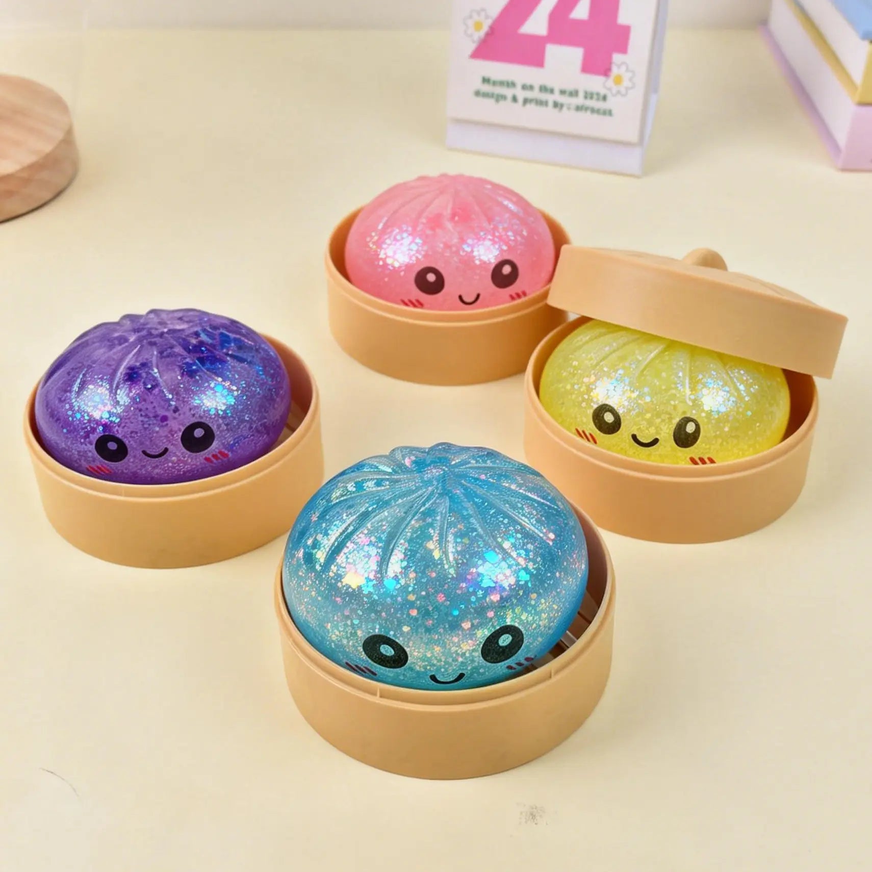 The Galaxy Expressive Big Dumpling Squishy - Blind Box, Mysecret Bun Fidget Toy, Soft TPR Material, Stress Relief, Unboxing Surprise,Rare Squishy Random Style per Pack.Perfect for Graduation,Easter Gifts, Suitable for Children to Exchange Gifts