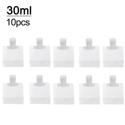New 5Pcs 30Ml/50Ml/100Ml Refillable Travel Boats Empty Cosmetic Container Travel Bottles Liquid Cosmetic Storage Pouches FZP02