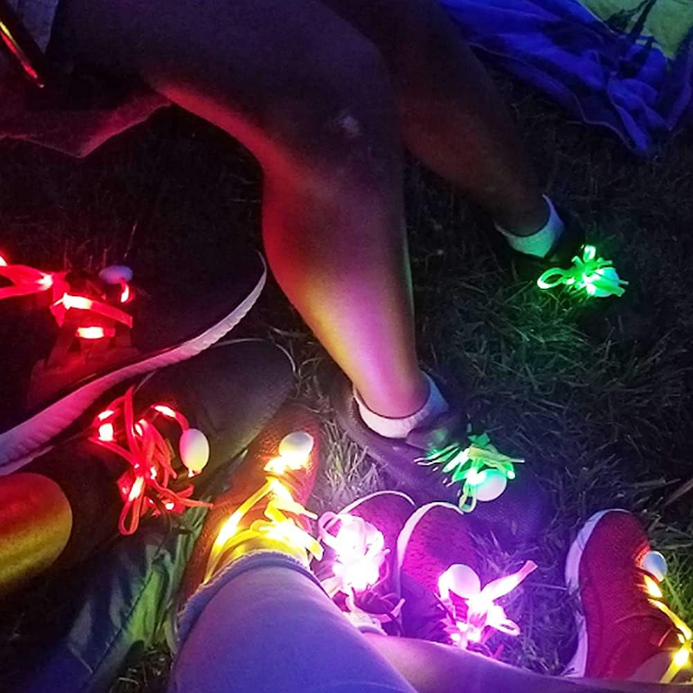 6 Pairs LED Shoelaces - High Visibility Soft Nylon Light up Shoelace with 3 Modes in 6 Colors for Night Safety Running Biking, or Cool Disco Party, Cosplay, Hip-Hop Dance