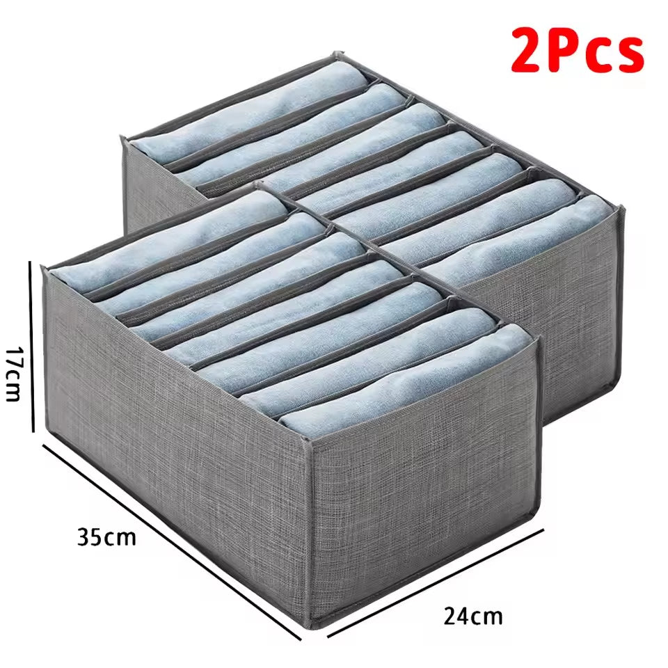 Clothes Organizer Trousers Clothing Jeans Storage Box Wardrobe Closet Organization Underwear Bra Socks Compartment Box Cabinet