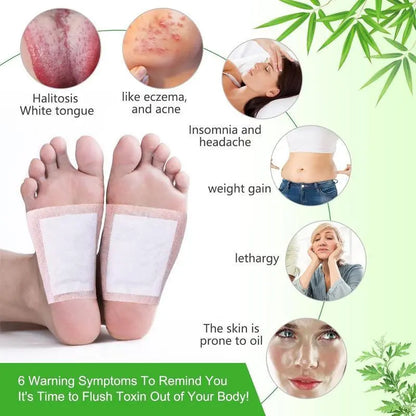 20PCS Natural Herbal Foot Detox Patches,Gingerbamboo Deep Cleansing Pads for Stress Relieftoxin Removal, Better Sleep & Wellness Fitnesstreatment Healthcare Solution Therapeutichealthy Therapy
