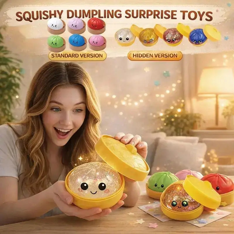 The Galaxy Expressive Big Dumpling Squishy - Blind Box, Mysecret Bun Fidget Toy, Soft TPR Material, Stress Relief, Unboxing Surprise,Rare Squishy Random Style per Pack.Perfect for Graduation,Easter Gifts, Suitable for Children to Exchange Gifts