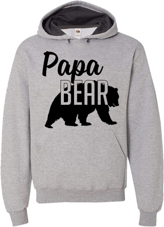 Papa Bear Hoodie for Men – Cute Matching Family Papa Bear Sweatshirt, Soft Pullover Hoodie, for Dad
