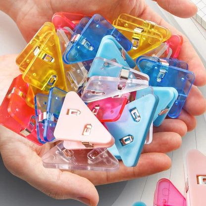 10Pcs Triangle Corner Clips File Paper Clip File Index Photo Clamp Page Holder Stationery Multifunctional Office Desk Organizer