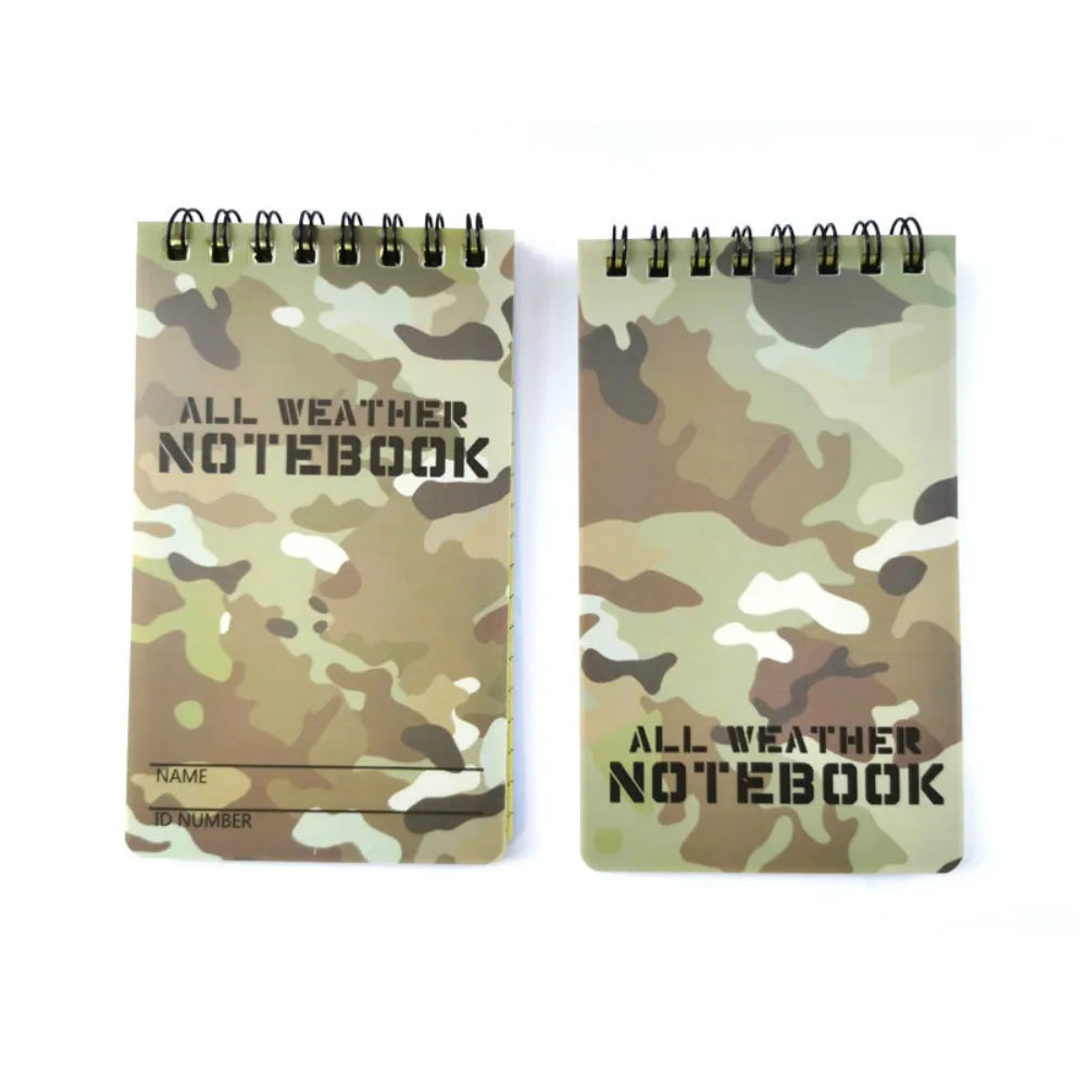 1 Pieces Camouflage Printing Note Book Paper Waterproof Writing Paper in Rain Tactical Note Book Notebook All Weather Outdoors